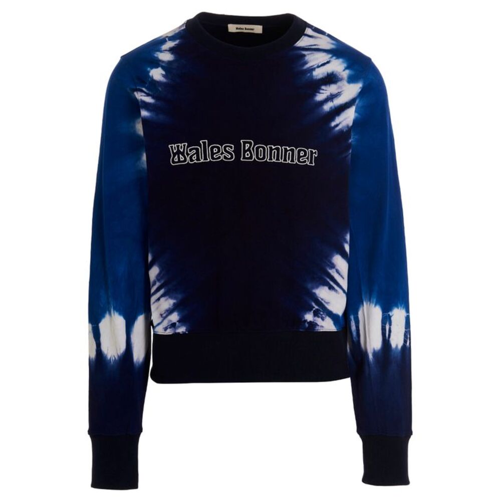 WALES BONNER Blue Cotton Men's Sweatshirt